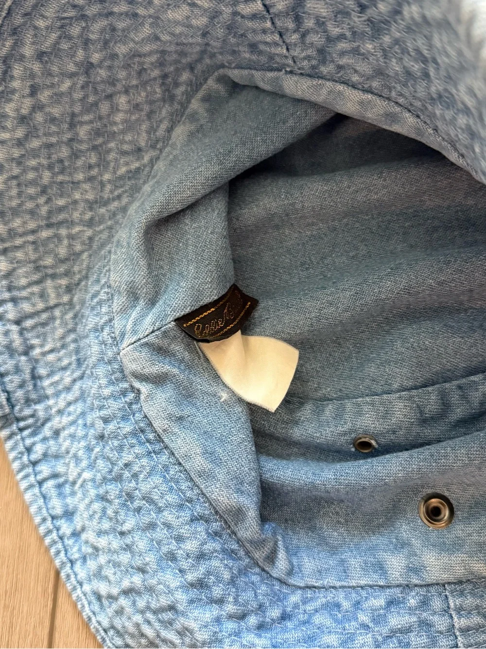 Vintage Eddie Bauer Light Wash Denim Bucket Hat